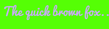 Image with Font Color CBA9FF and Background Color 55FF05